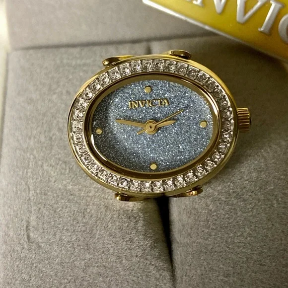 Invicta Women's Ring Watch Mini Angel Lady Gold Tone - Picture 6 of 7